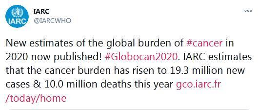 肺癌成為全球新增病例數最多癌癥