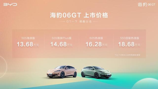 年輕人的第一臺(tái)GT比亞迪海豹06GT 正式上市，售價(jià)13.68萬(wàn)元-18.68萬(wàn)元-有駕