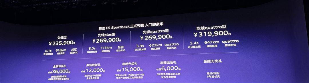 奧迪 E5 Sportback定價出乎意料,傳統豪華不再傳統