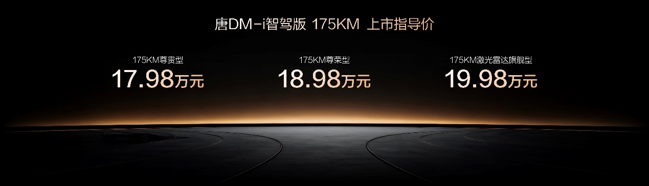 一車全能,家用首選!唐DM-i智駕版 175KM長續航版上市售價17.98萬起 一車全能,家用首選!唐DM-i智駕版 175KM長續航版上市售價17.98萬起